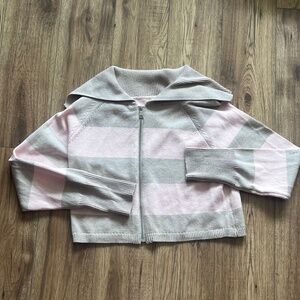 Super cute striped zip sweater